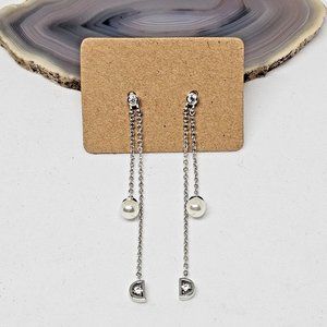 925 Sterling Silver - Sparkling CZ Drop Dangle Earrings Cubic Zirconia